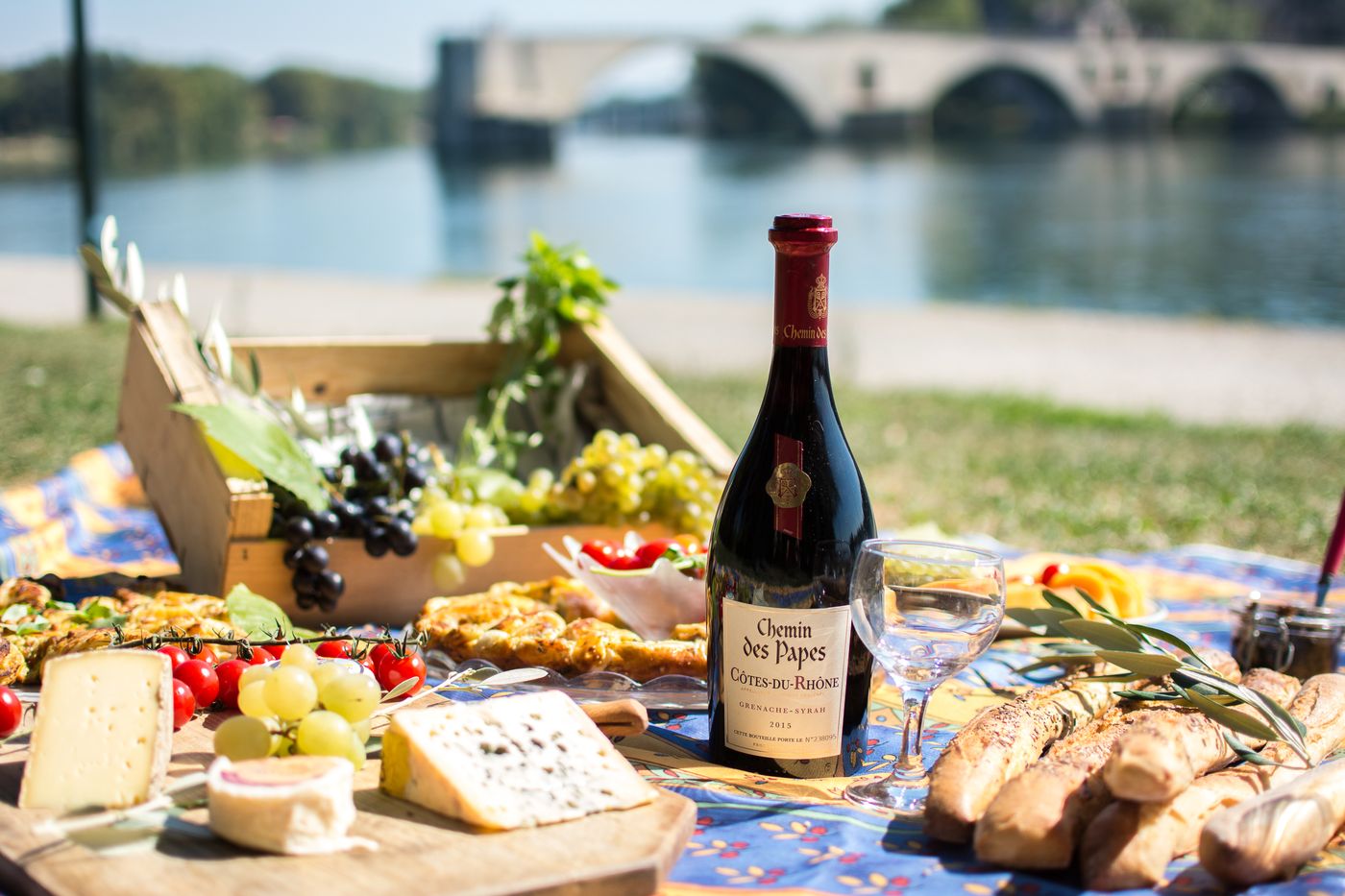 Wine and bridge Provence France